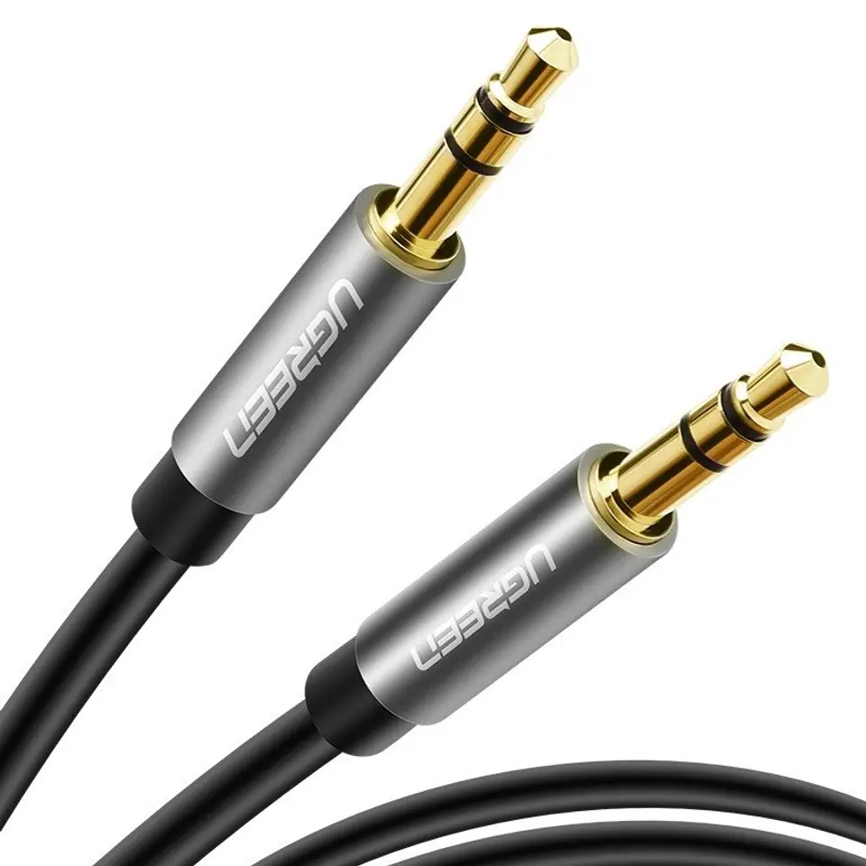 ⁨AUX UGREEN mini jack cable 3.5mm 1m (black)⁩ at Wasserman.eu