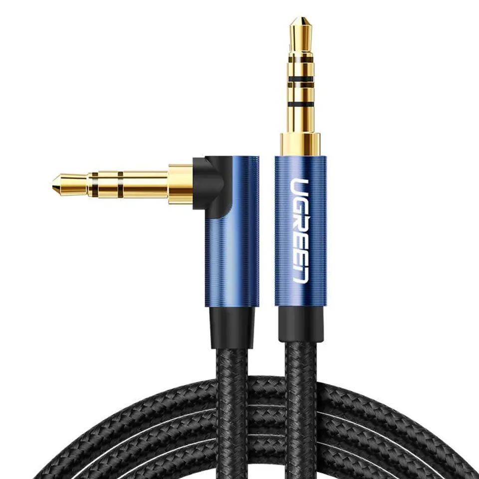 ⁨Kabel mini jack 3,5mm AUX UGREEN 1m (czarny)⁩ w sklepie Wasserman.eu