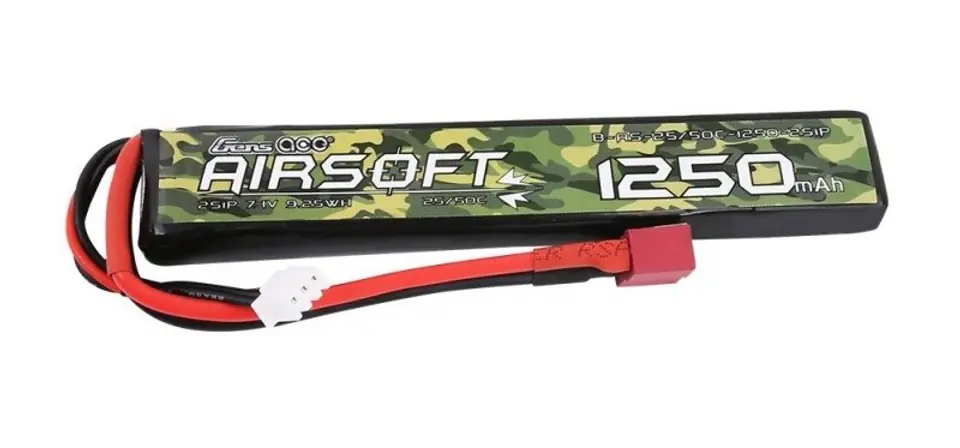 Batterie Gens Ace 25/50C 1250mAh 3S1P 11.1V T-Stecker, für Airsoft Waffe im Wasserman.eu