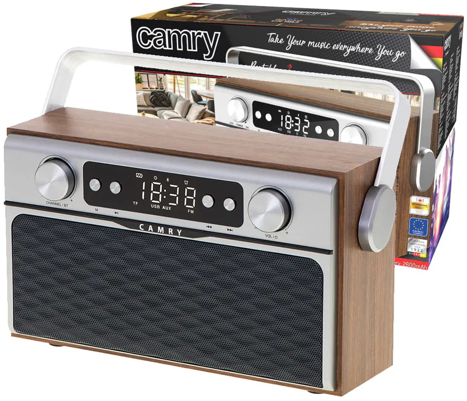 ⁨Radio with bluetooth and USB Retro Camry CR 1183 style⁩ at Wasserman.eu