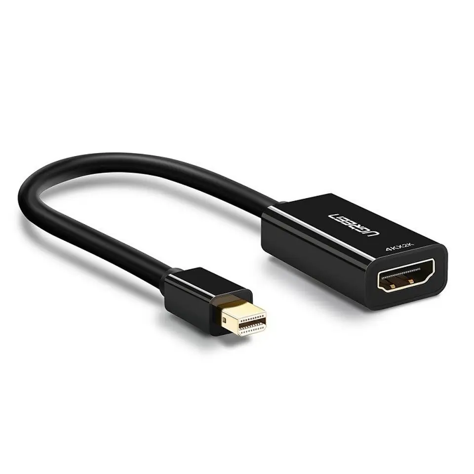 ⁨Adapter mini DisplayPort - HDMI UGREEN MD112 4K (czarny)⁩ w sklepie Wasserman.eu