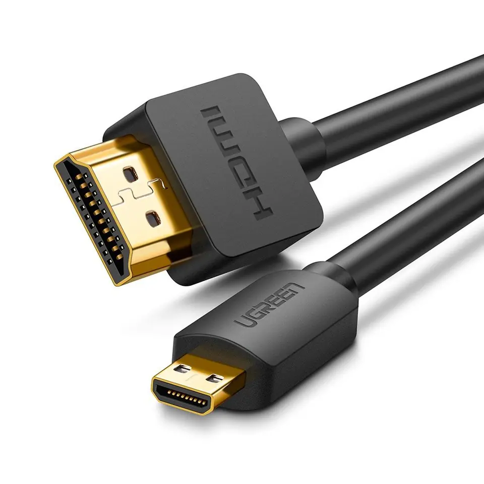 ⁨UGREEN HD127 Kabel micro HDMI - HDMI 4K 3D 3m (czarny)⁩ w sklepie Wasserman.eu