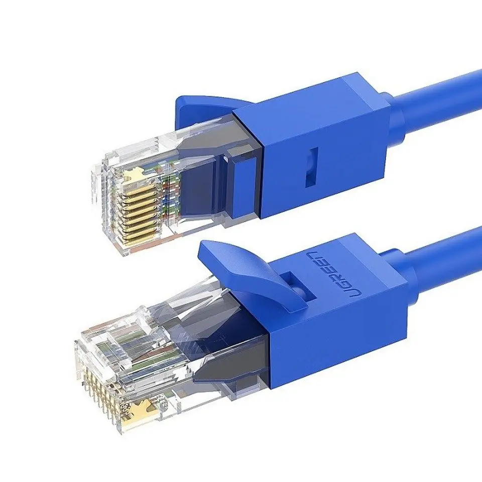 ⁨Kabel sieciowy UGREEN NW102 Ethernet RJ45, Cat.6, UTP, 1m (niebieski)⁩ w sklepie Wasserman.eu