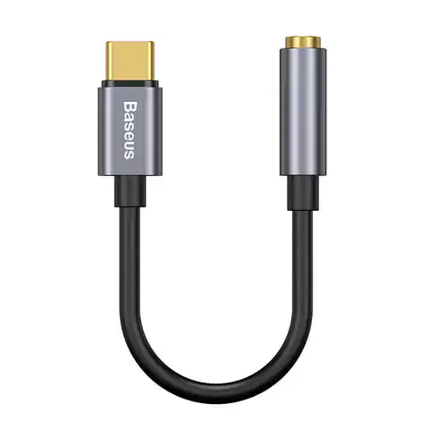 ⁨Adapter audio Baseus L54 USB-C + mini jack 3,5mm (szary)⁩ w sklepie Wasserman.eu