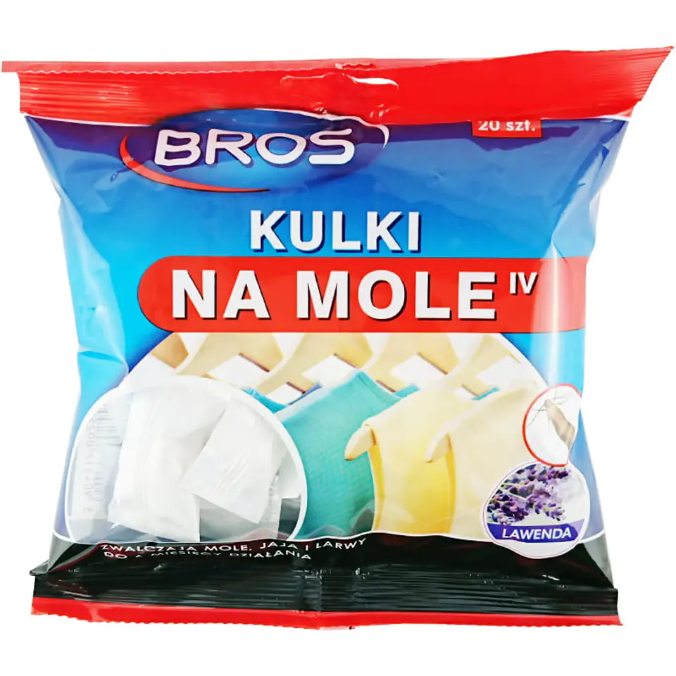 ⁨Kulki na mole Bros lawendowe 20szt⁩ w sklepie Wasserman.eu