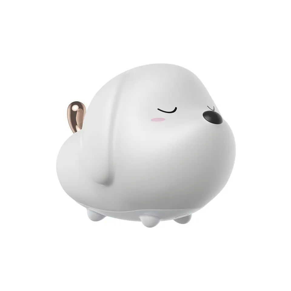 Lampka nocna Baseus Cute Series w kształcie pieska (biała) w sklepie Wasserman.eu