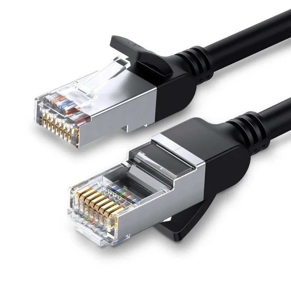 ⁨UGREEN Network Cable with Metal Plugs, RJ45 Ethernet, Cat.6, UTP, 0.5m (Black)⁩ at Wasserman.eu