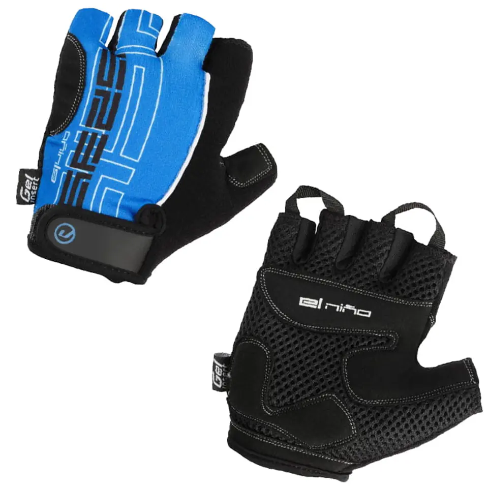Cycling gloves (EL NINO, size M, black and blue) at Wasserman.eu