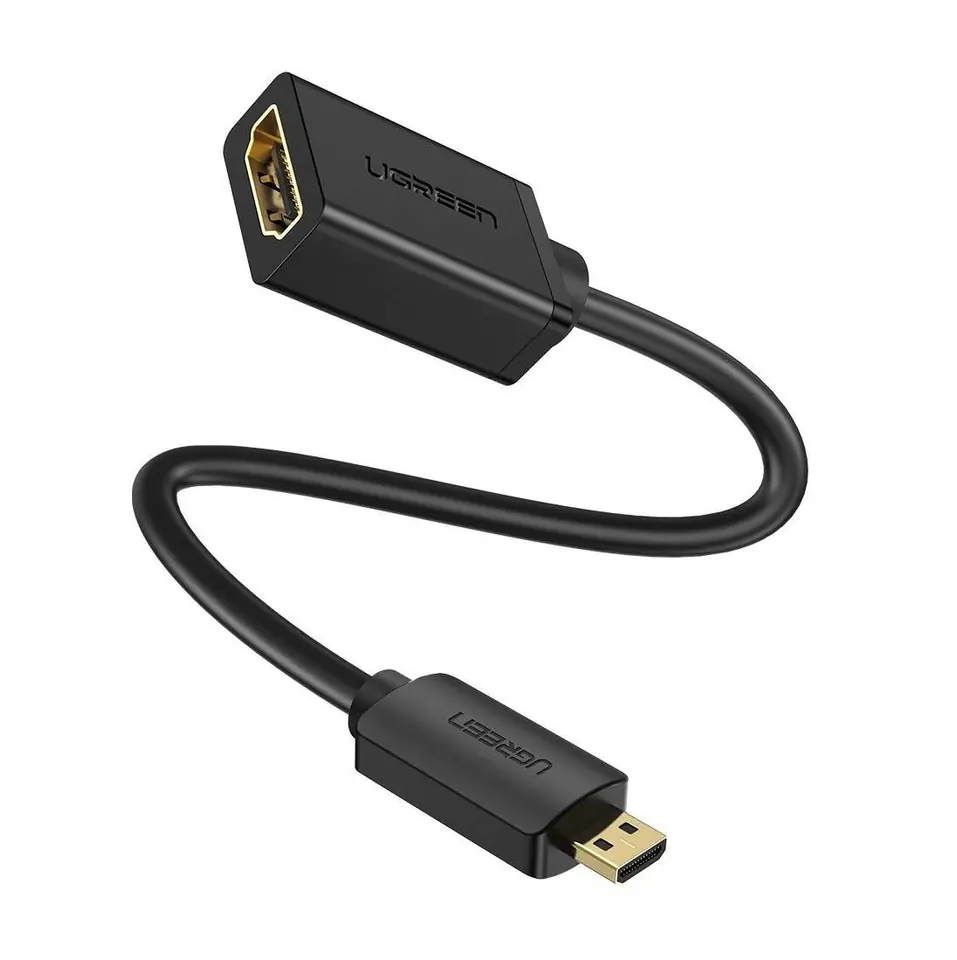 ⁨Adapter UGREEN 20134 Micro HDMI to HDMI, 20cm (black)⁩ at Wasserman.eu