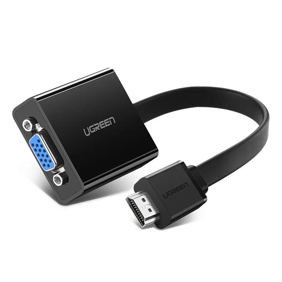 ⁨Adapter HDMI do VGA UGREEN MM103, 25cm (czarny)⁩ w sklepie Wasserman.eu