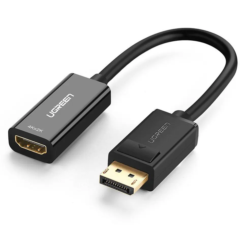 ⁨Adapter, kabel DisplayPort (męski)  - HDMI (żeński) UGREEN MM137, FullHD (czarny)⁩ w sklepie Wasserman.eu