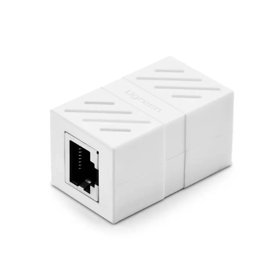 ⁨Złączka, przedłużka sieciowa RJ45 UGREEN NW114 Ethernet, 8P/8C, Cat.7, UTP (biała)⁩ w sklepie Wasserman.eu