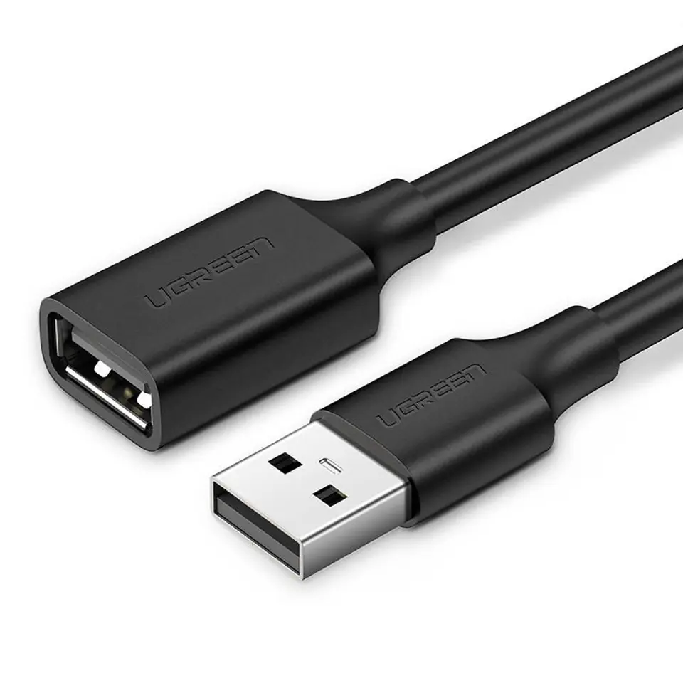 ⁨Kabel USB 2.0 przedłużający UGREEN US103 0.5m (czarny)⁩ w sklepie Wasserman.eu