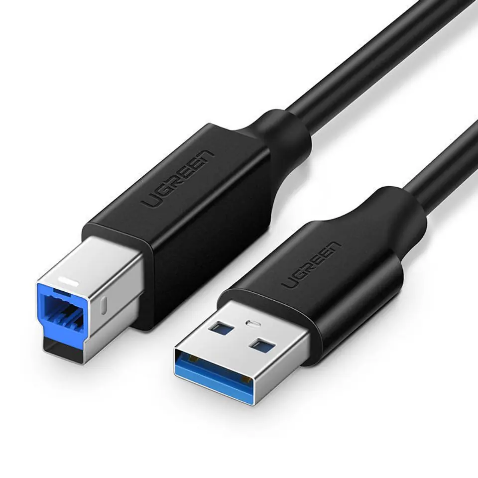 ⁨USB 3.0 A-B UGREEN US210 Printer Cable, 2m (Black)⁩ at Wasserman.eu