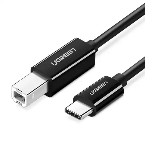 ⁨Kabel USB 2.0 C-B UGREEN US241 do drukarki 2m (czarny)⁩ w sklepie Wasserman.eu