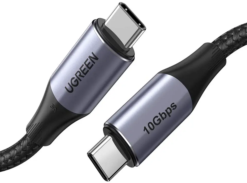 ⁨USB-C 3.1 Gen.2 cable UGREEN US355, PD 3.1, 5A, 100W, 4K, 10Gbps, 1m (black)⁩ at Wasserman.eu