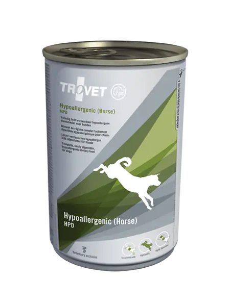 ⁨TROVET HPD Hypoallergenic Horse puszka 400g pies⁩ w sklepie Wasserman.eu