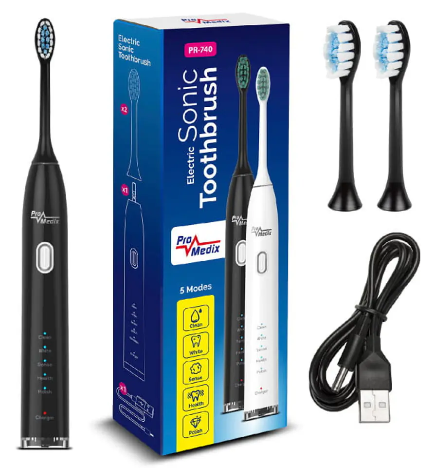 ⁨Sonic toothbrush Promedix PR-740 (B black)⁩ at Wasserman.eu