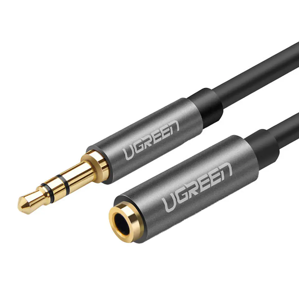 ⁨UGREEN AV118 Przedłużacz audio AUX jack 3,5 mm, 1.5m (czarny)⁩ w sklepie Wasserman.eu