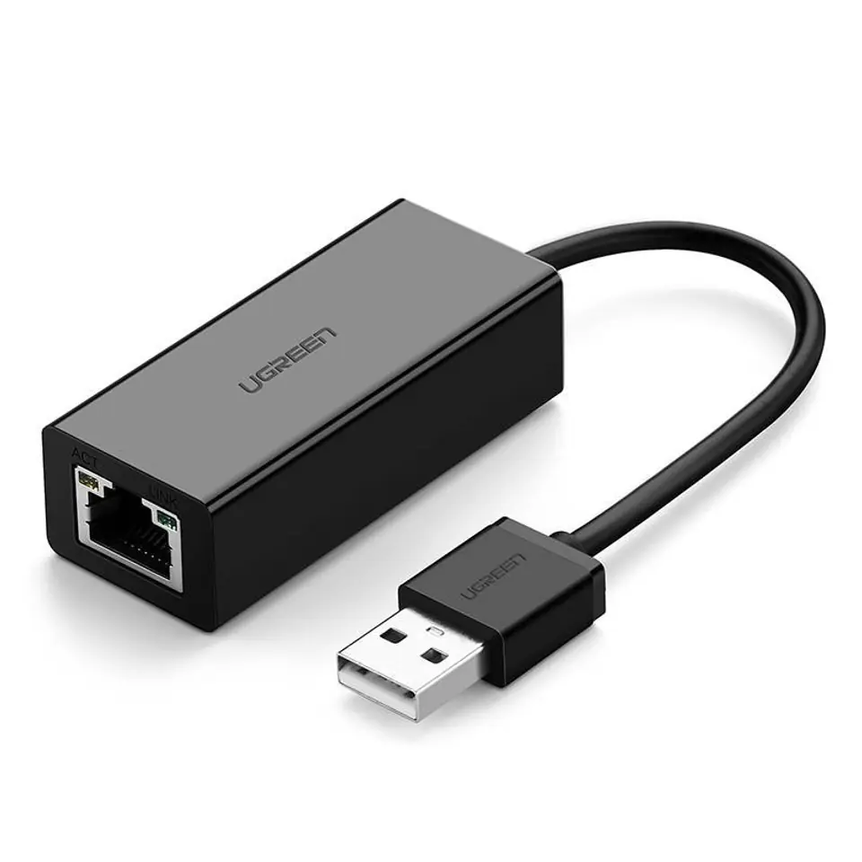 ⁨UGREEN CR110 Adapter sieciowy USB do RJ45 (czarny)⁩ w sklepie Wasserman.eu