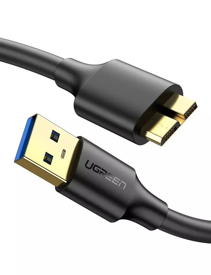 ⁨UGREEN US130 Cable USB 3.0 - micro USB 3.0 2m (black)⁩ at Wasserman.eu