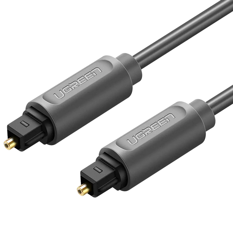 ⁨UGREEN AV122 Optical cable Toslink Audio, gold-plated, 1.5m (black)⁩ at Wasserman.eu