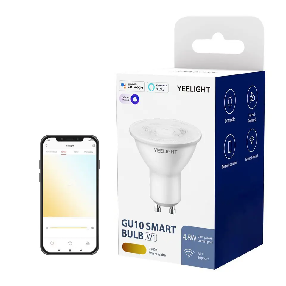 ⁨Inteligentna żarówka Yeelight W1 GU10 (ściemnialna) 1szt⁩ w sklepie Wasserman.eu