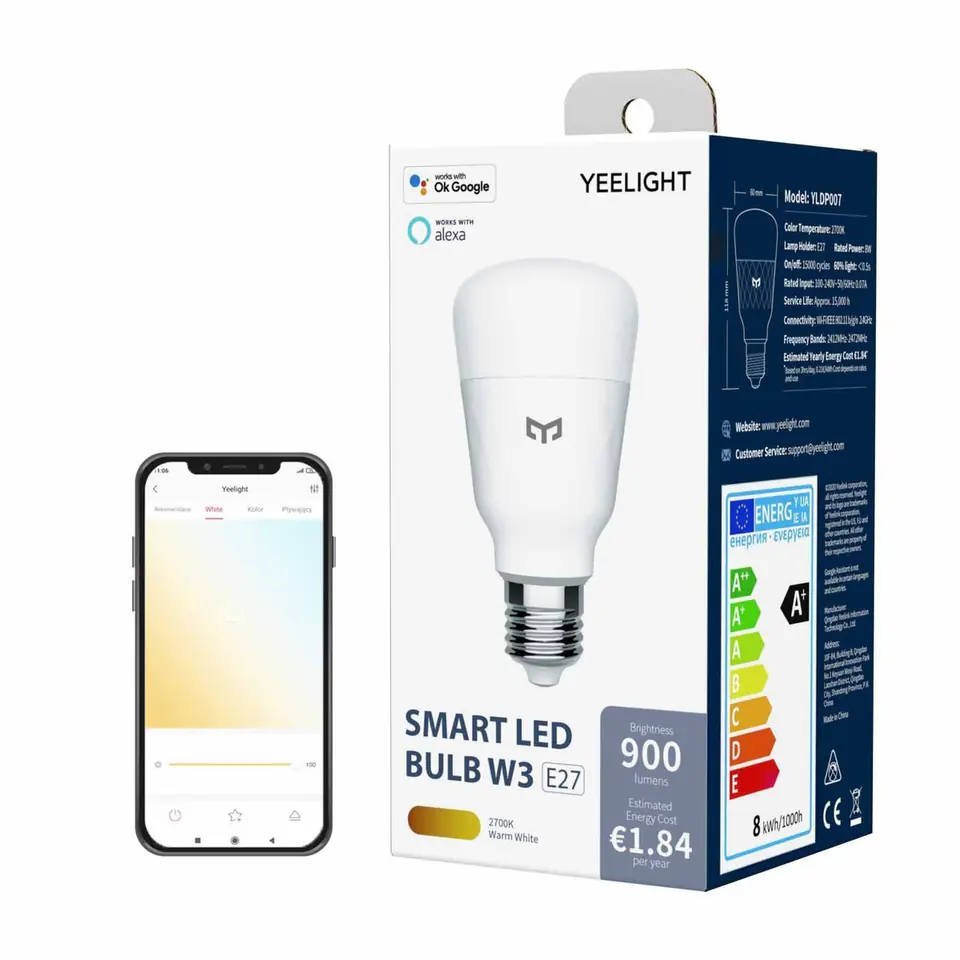 ⁨Żarówka Smart Yeelight W3 E27 (ściemnialna)⁩ w sklepie Wasserman.eu