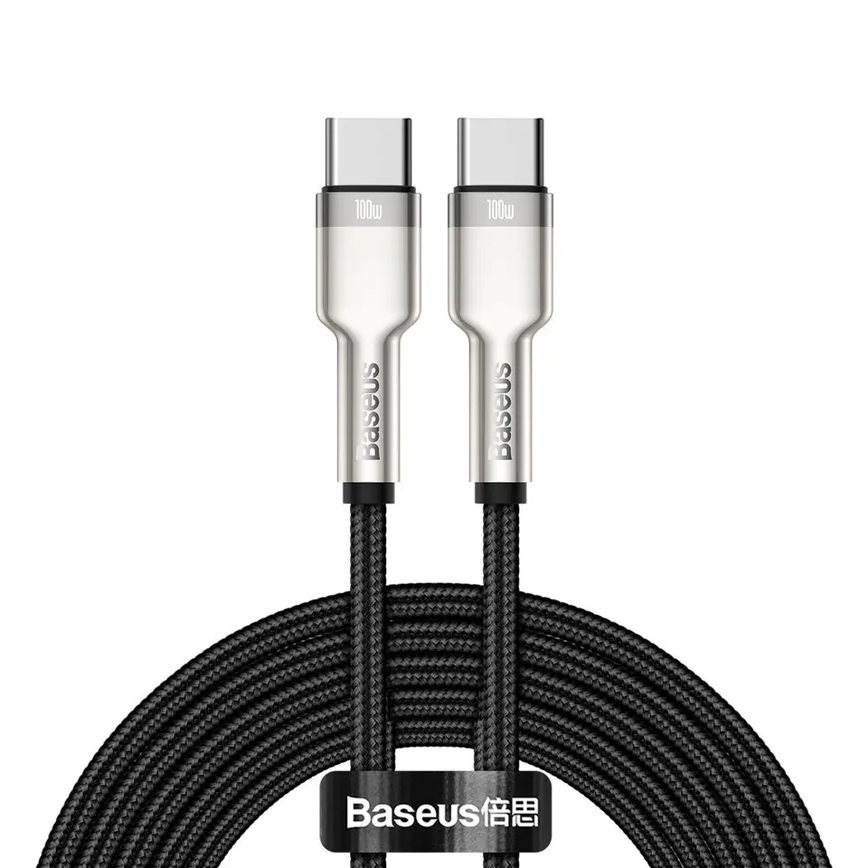 ⁨Kabel USB-C do USB-C Baseus Cafule, 100W, 2m (czarny)⁩ w sklepie Wasserman.eu