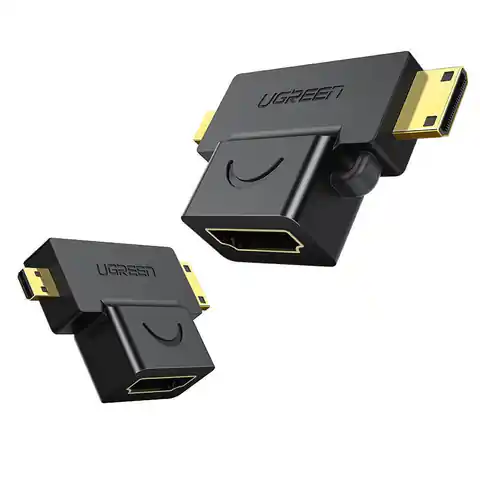 ⁨Adapter mini / micro HDMI do HDMI UGREEN 20144 (czarny)⁩ w sklepie Wasserman.eu