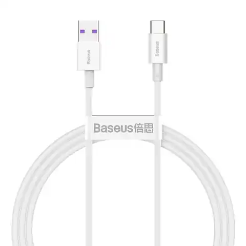 ⁨Kabel USB do USB-C Baseus Superior Series, 66W, 1m (biały)⁩ w sklepie Wasserman.eu