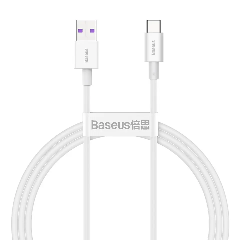 ⁨USB to USB-C Cable Baseus Superior Series, 66W, 1m (white)⁩ at Wasserman.eu