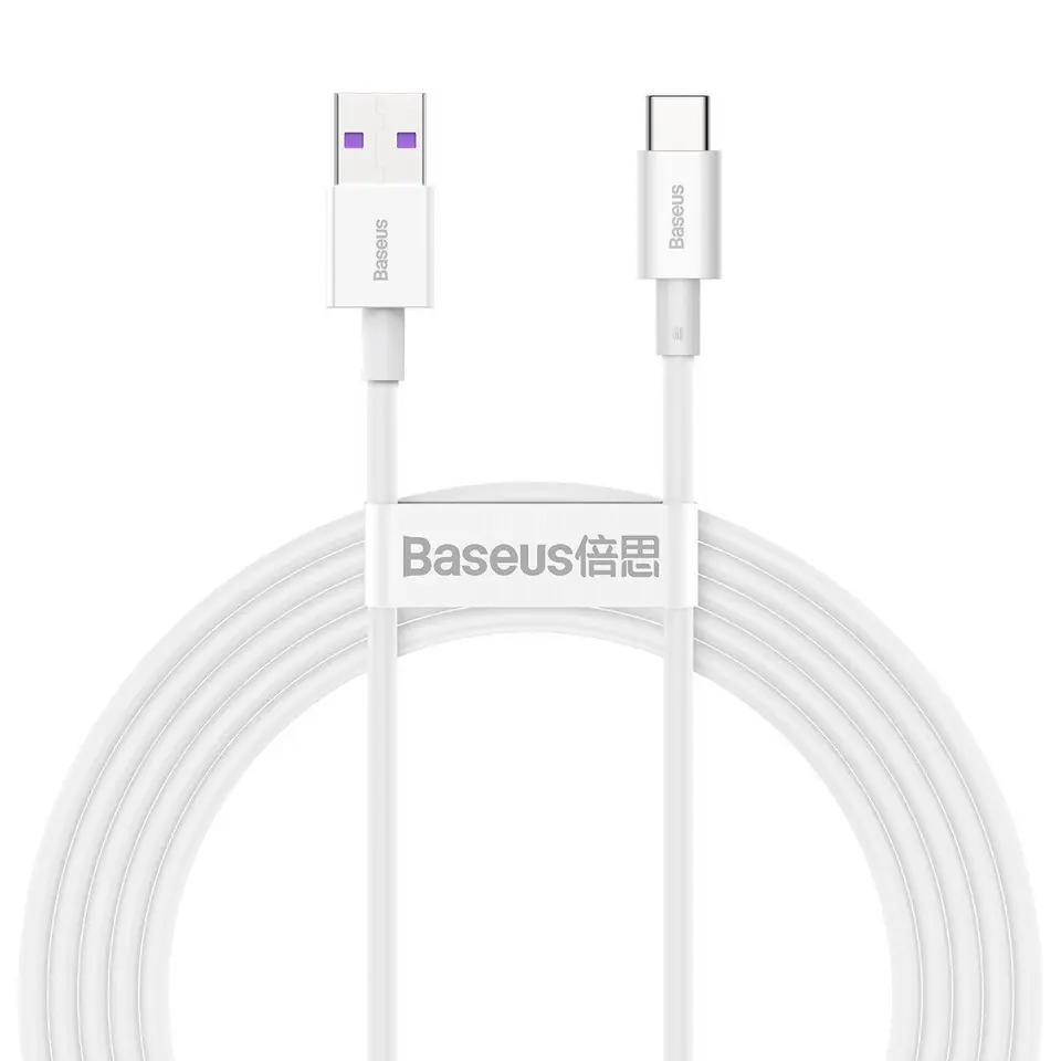 ⁨Kabel USB do USB-C Baseus Superior Series, 66W, 2m (biały)⁩ w sklepie Wasserman.eu