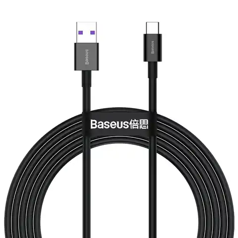 ⁨Kabel USB do USB-C Baseus Superior Series, 66W, 2m (czarny)⁩ w sklepie Wasserman.eu