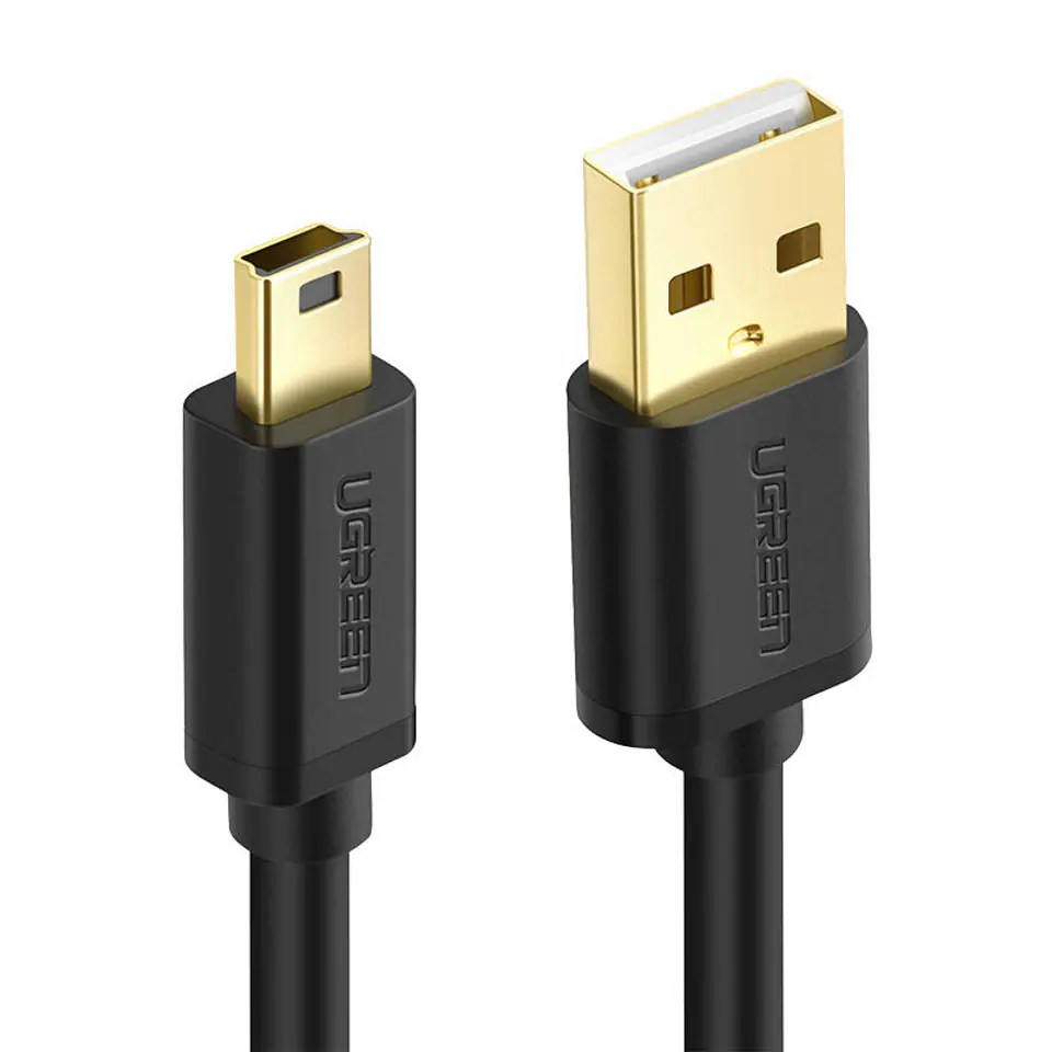 ⁨Kabel USB do Mini USB UGREEN US132, 3m (czarny)⁩ w sklepie Wasserman.eu