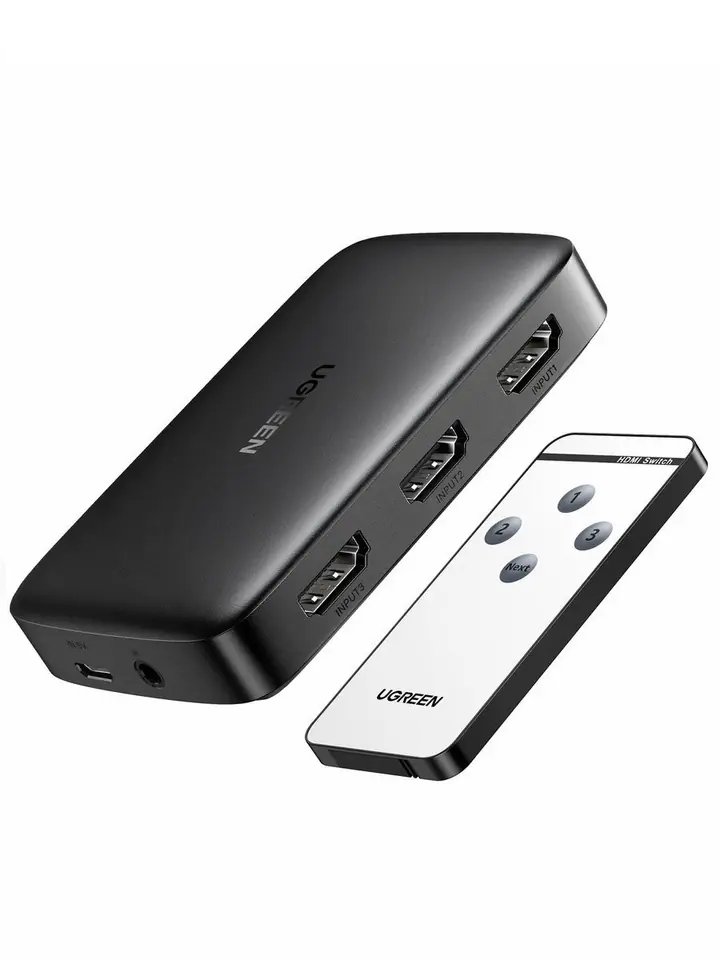 ⁨UGREEN CM332 3in1 HDMI 1.4 4K 30Hz Switch (Black)⁩ at Wasserman.eu