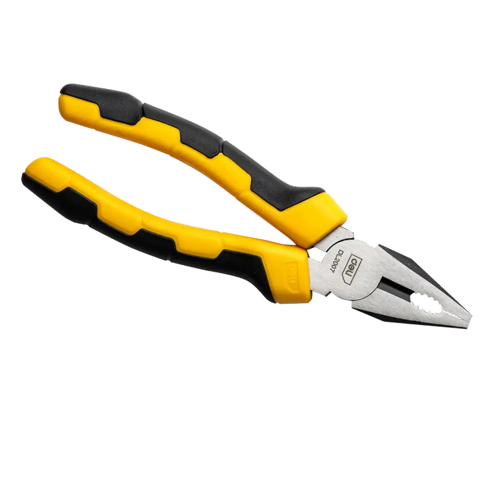 ⁨Combination pliers Deli Tools EDL2007, 7" (yellow)⁩ at Wasserman.eu