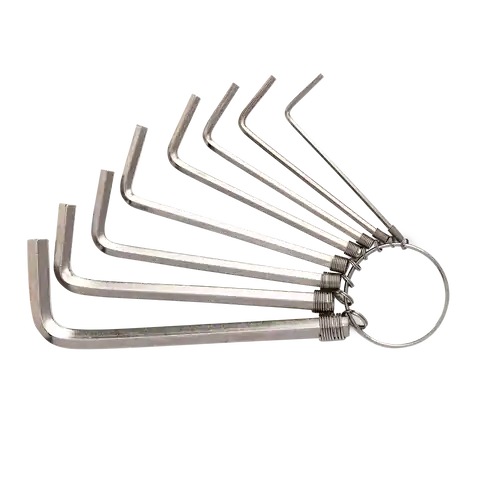 ⁨Zestaw kluczy imbusowych Deli Tools EDL3080, 1.5-6mm (srebrny)⁩ w sklepie Wasserman.eu