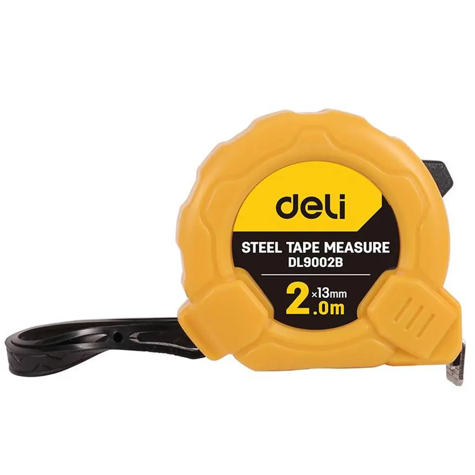 ⁨Measure rolled Deli Tools EDL9002B, 2m/13mm (yellow)⁩ at Wasserman.eu