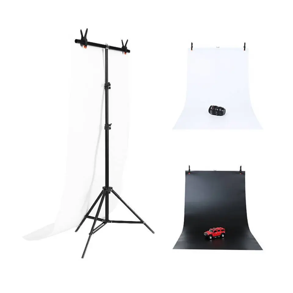 ⁨Puluz Photographic background set/tripod 70x200cm + photo backgrounds 2 pcs DCA0976⁩ at Wasserman.eu