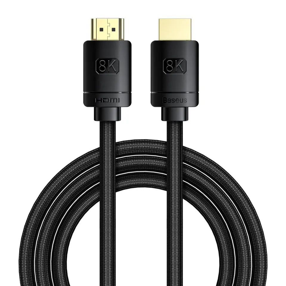 ⁨Kabel HDMI 2.1 Baseus High Definition Series, 8K 60Hz, 3D, HDR, 48Gbps, 3m (czarny)⁩ w sklepie Wasserman.eu