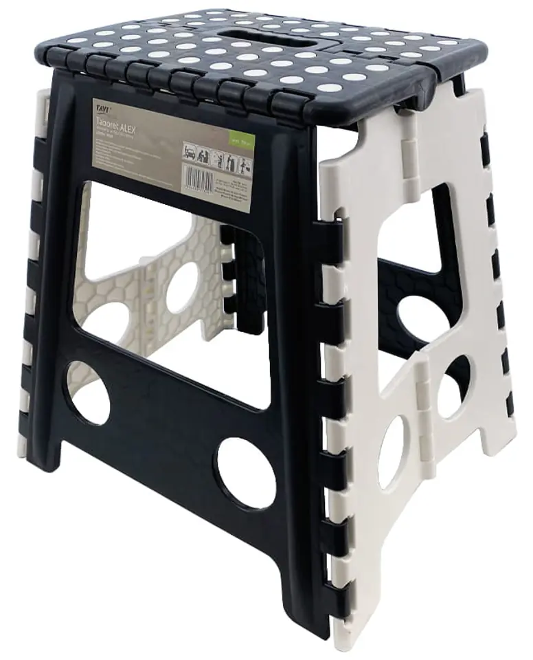Alex Anti-Rutsch-Klapphocker (39 cm, schwarz-weiß) im Wasserman.eu