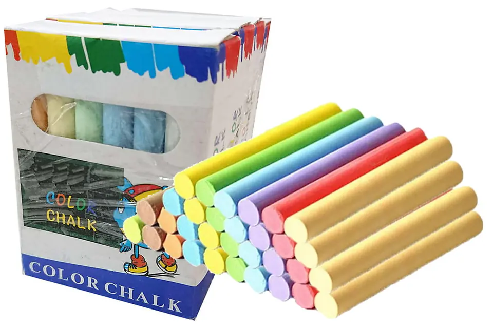 ⁨School pavement colored chalk 48 pcs⁩ at Wasserman.eu