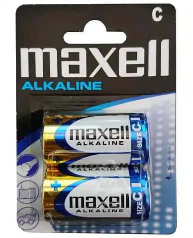⁨Baterie alkaliczne LR14 1,5V Maxell 2 sztuki⁩ w sklepie Wasserman.eu