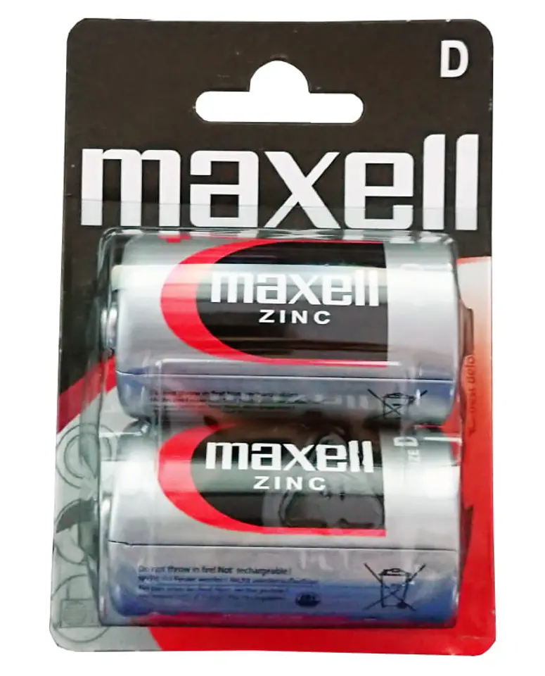 ⁨Baterie R20 1,5V Maxell 2 sztuki⁩ w sklepie Wasserman.eu