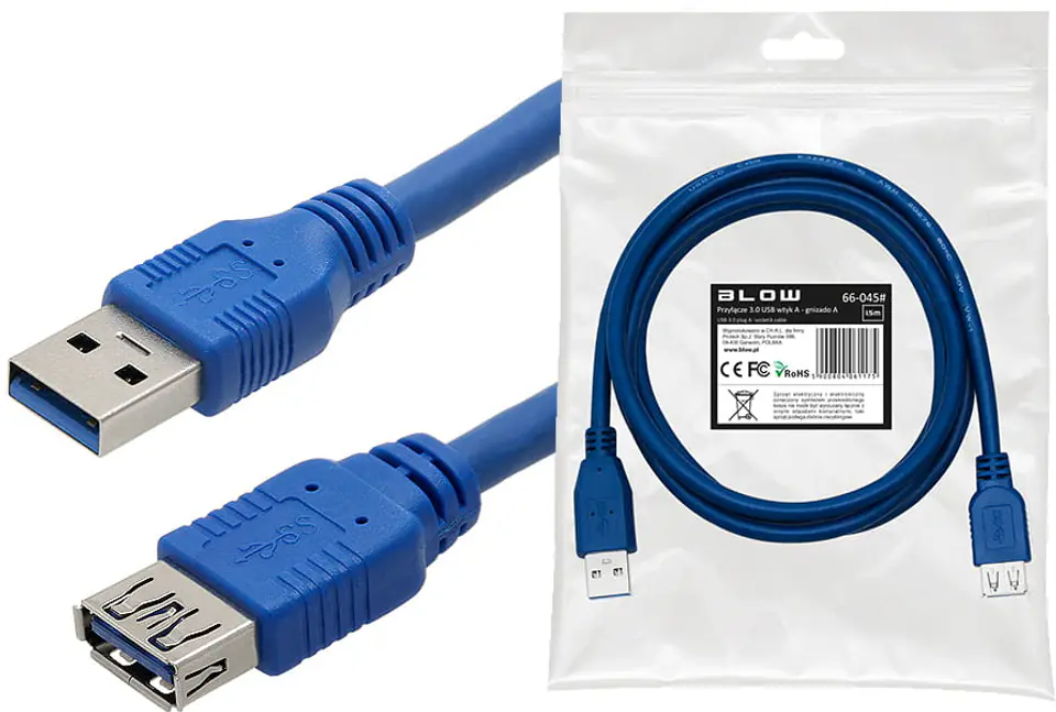 ⁨USB 3.0 A-A extension cable, 1.5 m plug-to-socket⁩ at Wasserman.eu