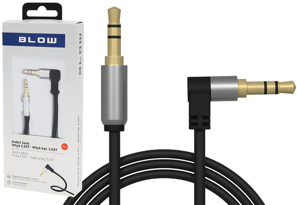 ⁨Jack-Jack 3.5 stereo angled cable (Blow, 1 m)⁩ at Wasserman.eu