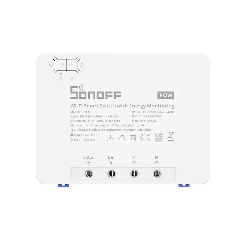 ⁨Inteligentny przełącznik WiFi Sonoff POWR3 o dużej mocy⁩ w sklepie Wasserman.eu