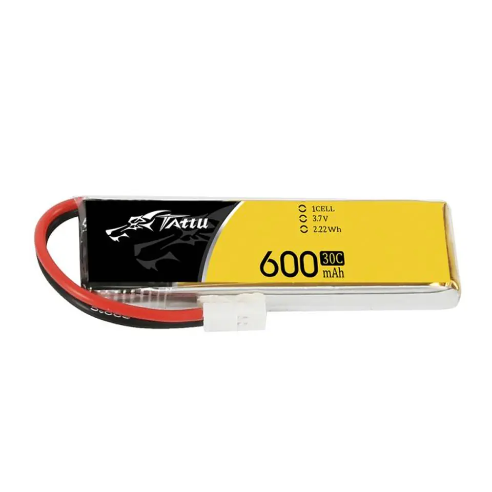Tattu Rechargeable Battery 600mAh 3.7V 30C 1S1P Molex (1pcs) at Wasserman.eu