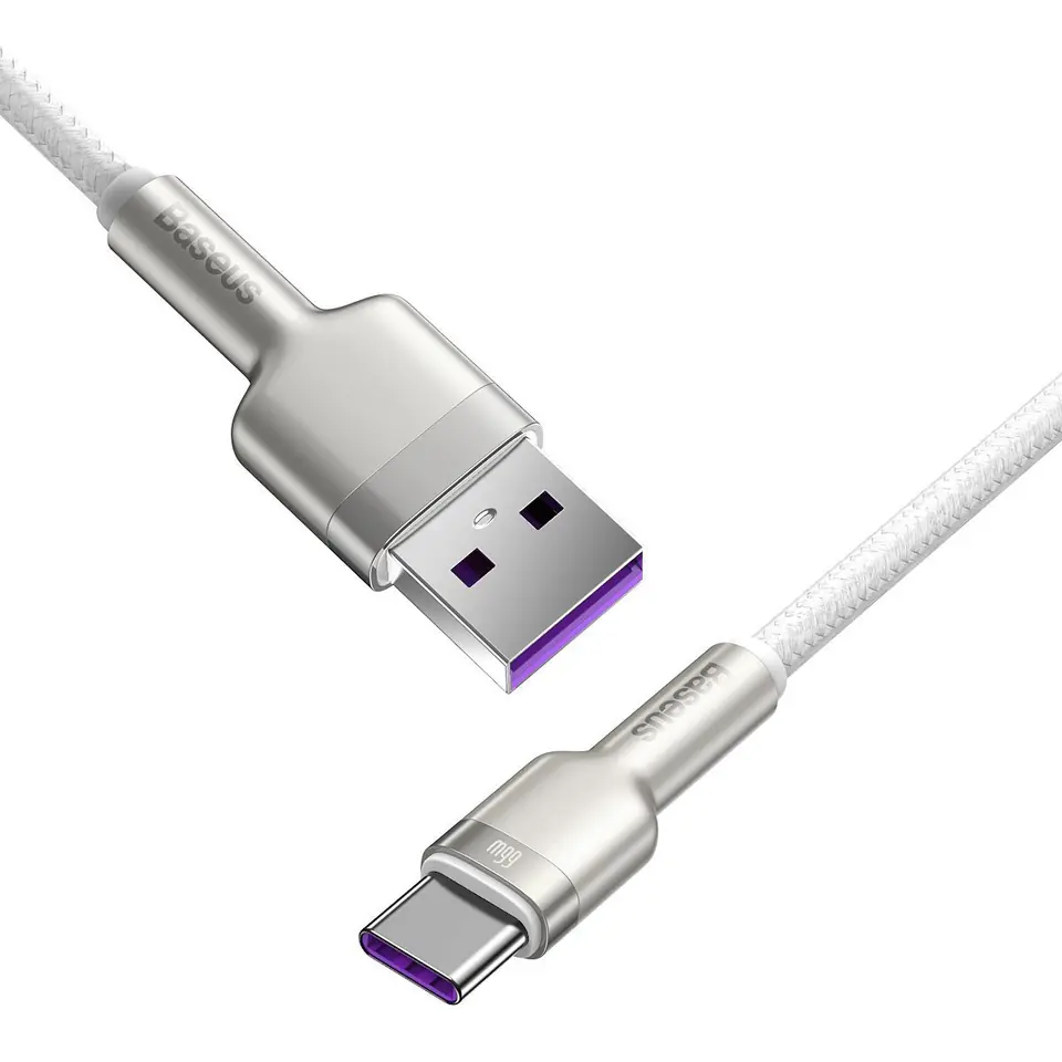 ⁨Kabel USB do USB-C Baseus Cafule, 66W, 2m (biały)⁩ w sklepie Wasserman.eu